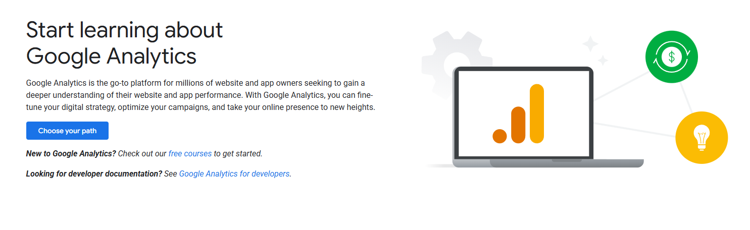 google analytics homepage