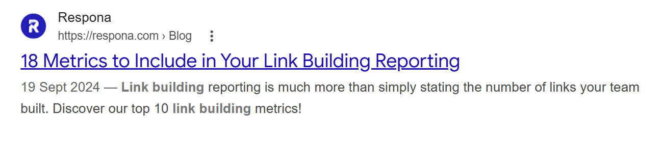 meta description example