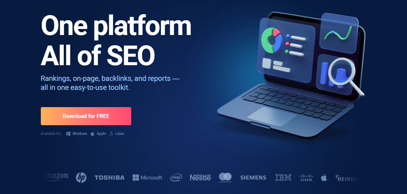 seo powersuite homepage