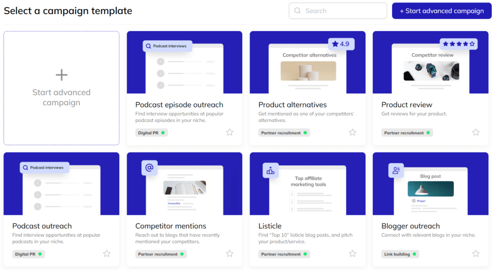 respona campaiogn types