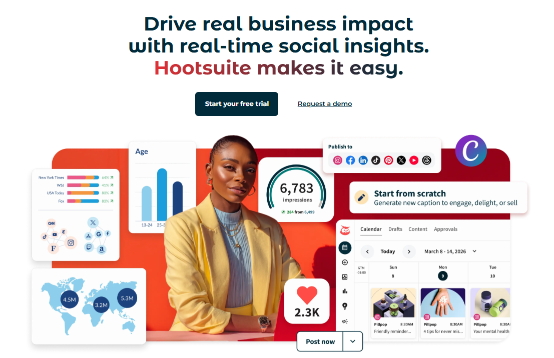 hootsuite homepage