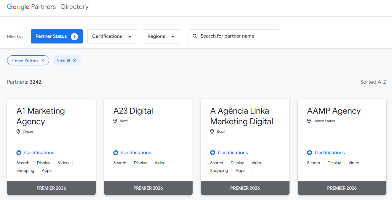 google partner agencies