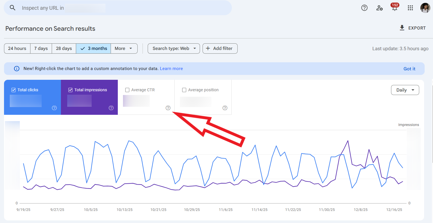 click through rate in google search console