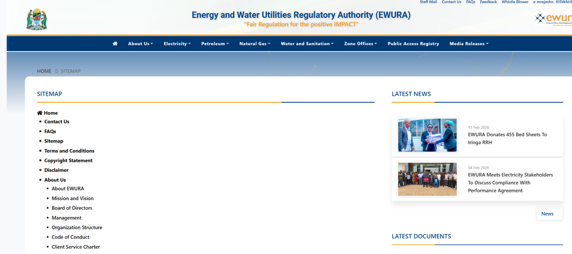html sitemap example