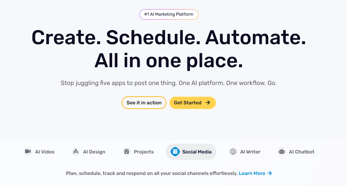 simplified homepage