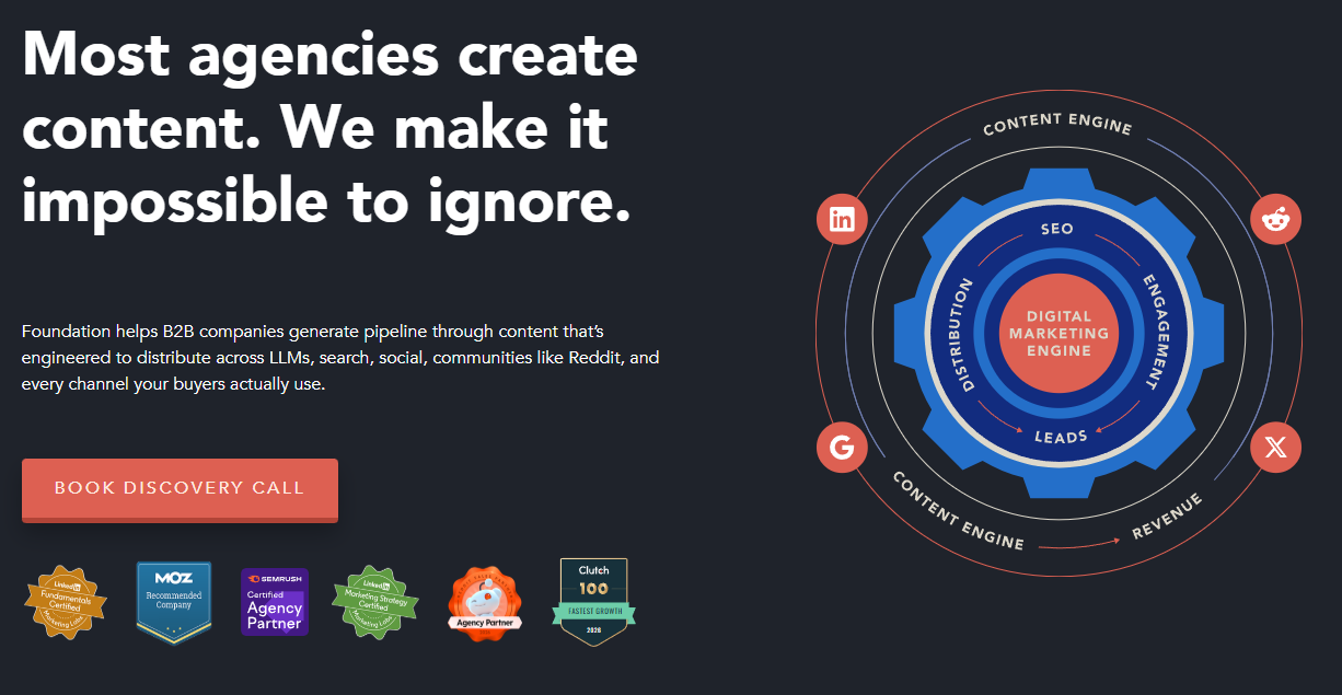 foundation marketing homepage