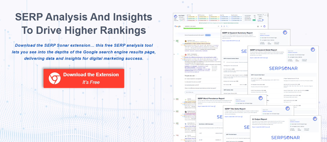 serp sonar homepage