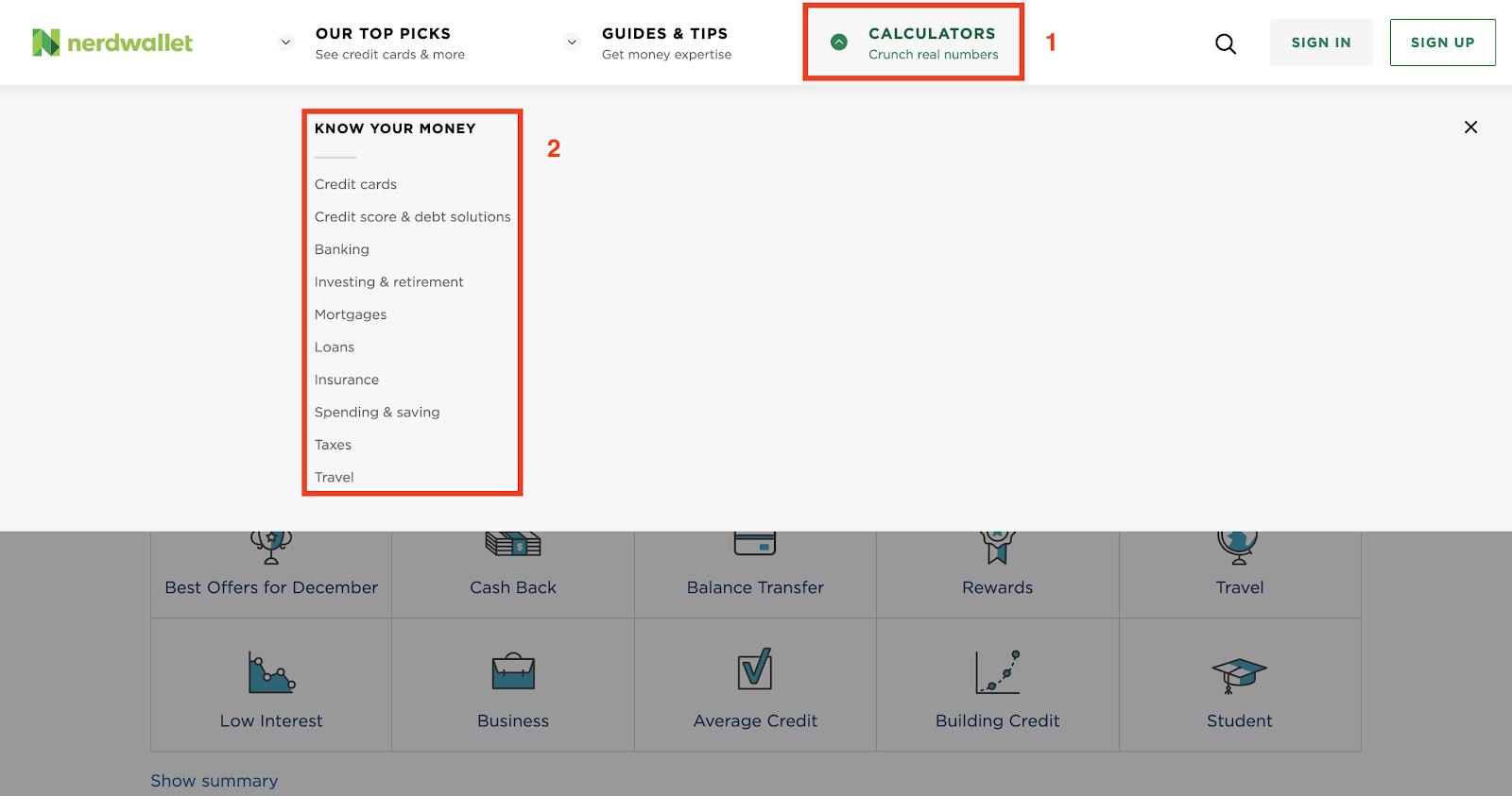 Nerdwallet calculator