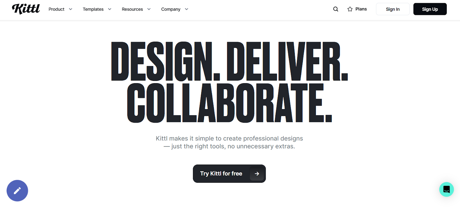 kittl homepage