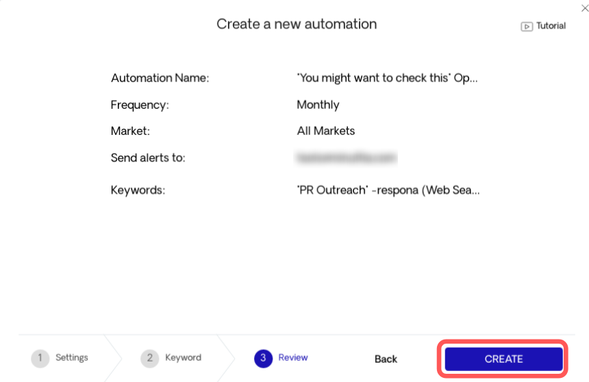 Finishing and creating the automation