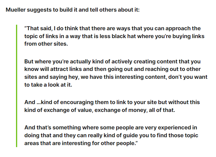 john mueller on link building