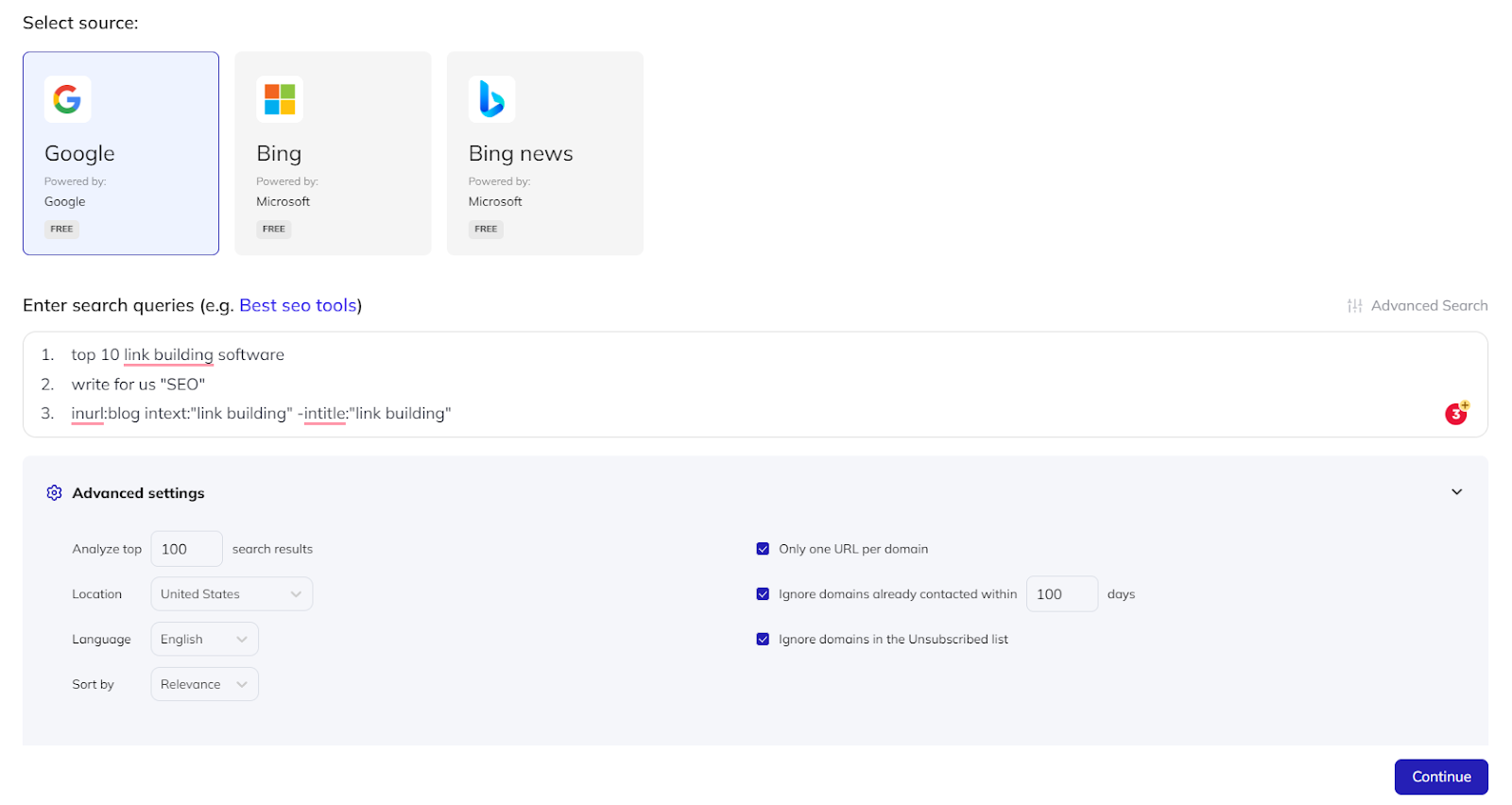 respona keyword search automation