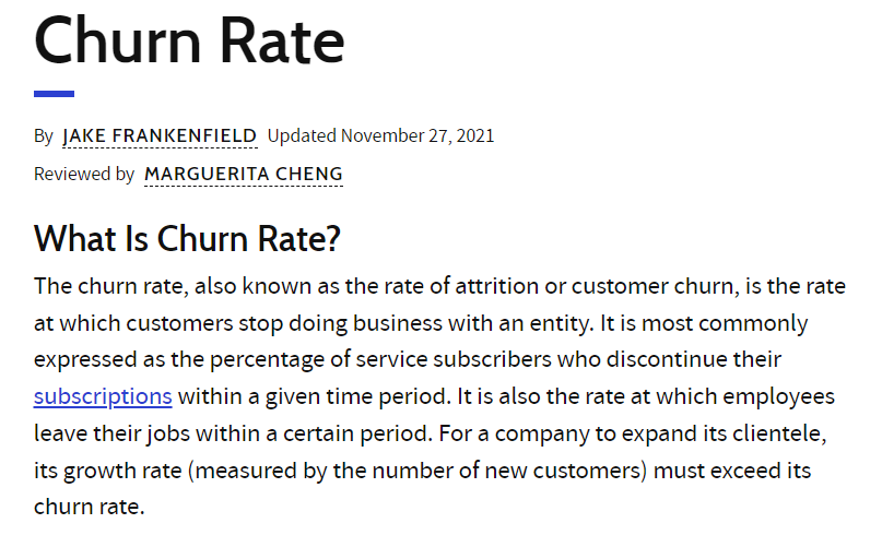 Churn definition