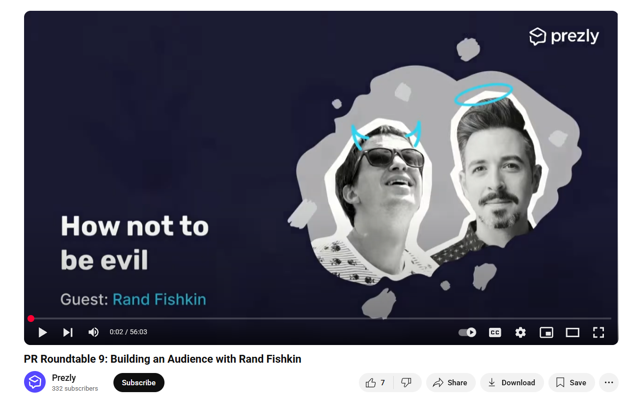 prezly webinar with rand fishkin