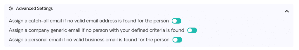 Automation advanced settings