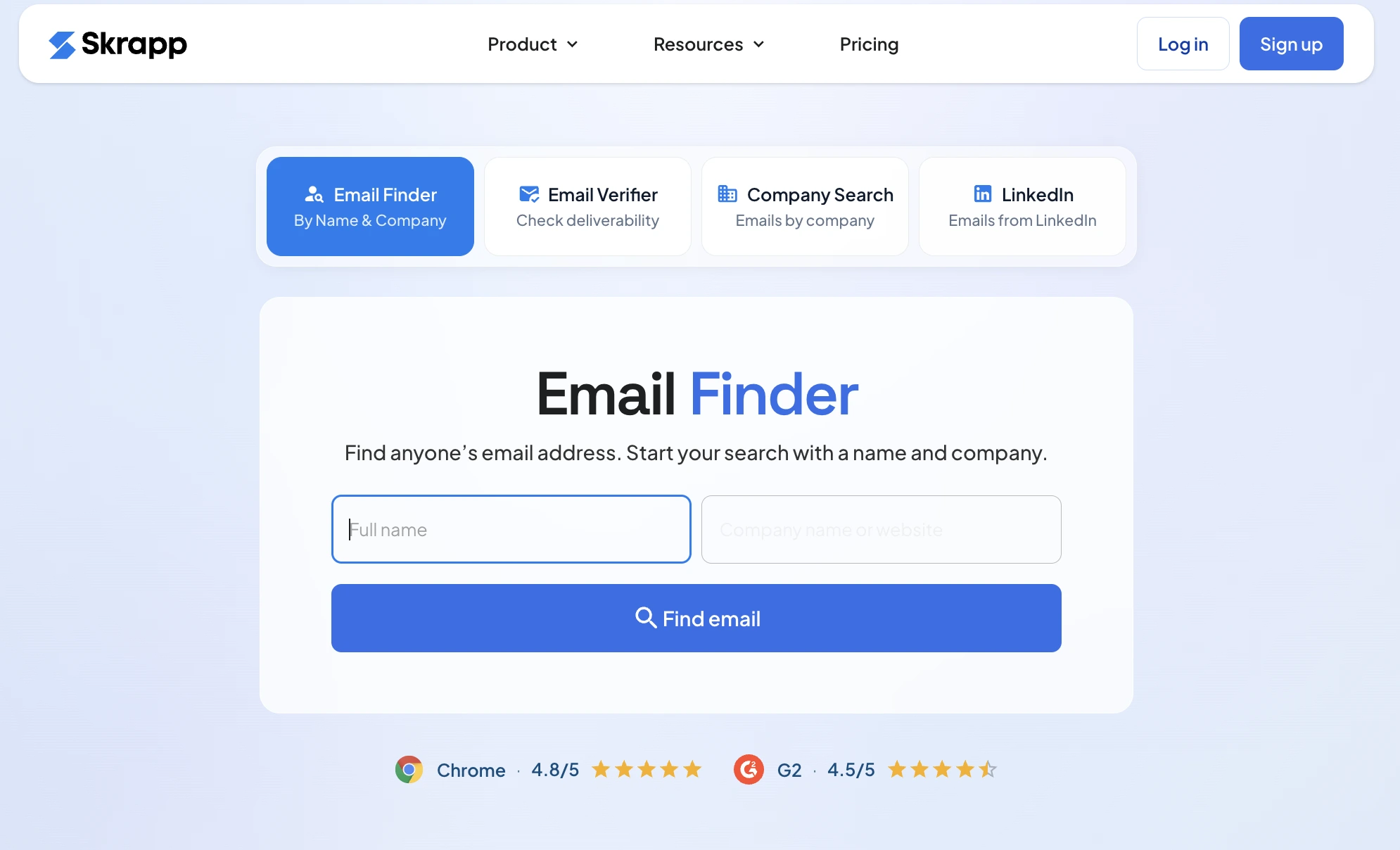 skrapp homepage
