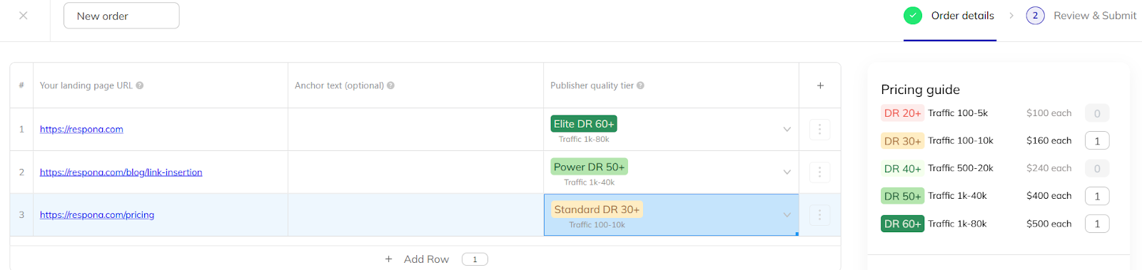 respona done-for-you UI